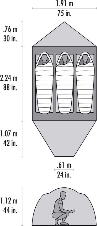 Image du produit Msr Remote 3 (Tente igloo, 3.69 kg, 3 personnes)
