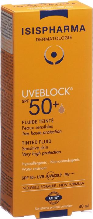 Image du produit Isispharma Uveblock Fluide Teinte Spf50+ (Crème solaire, SPF 50, 40 ml)