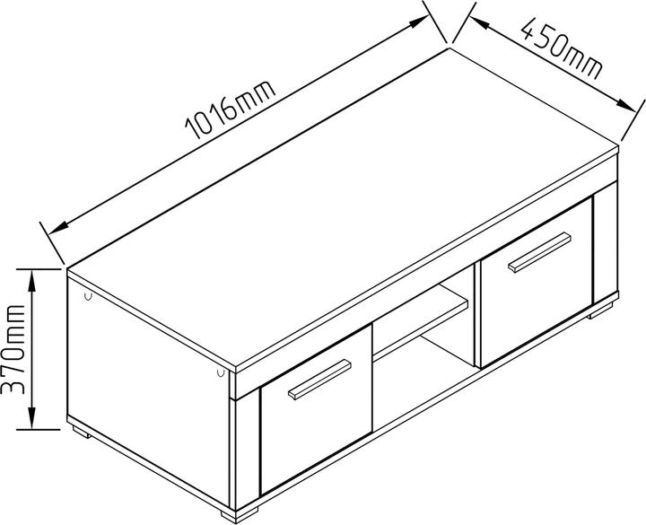 Produktbild VCM Holz TV Lowboard Möbel Fernseh Usilo L (102 x 45 x 37 cm)
