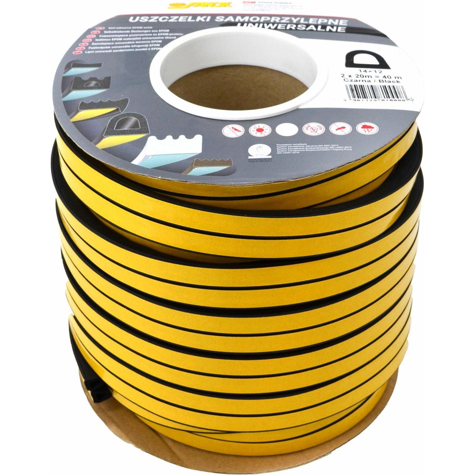Stomil Sanok, Nastro adesivo, USZCZELKA DGP 14x12 CZARNA D 40mb (24 mm)