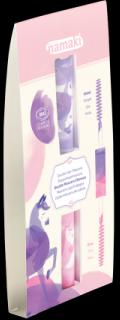 Actual product image Namaki Organic Double Hair Mascara 9ml, purple & pink (Rolling eyelashes)