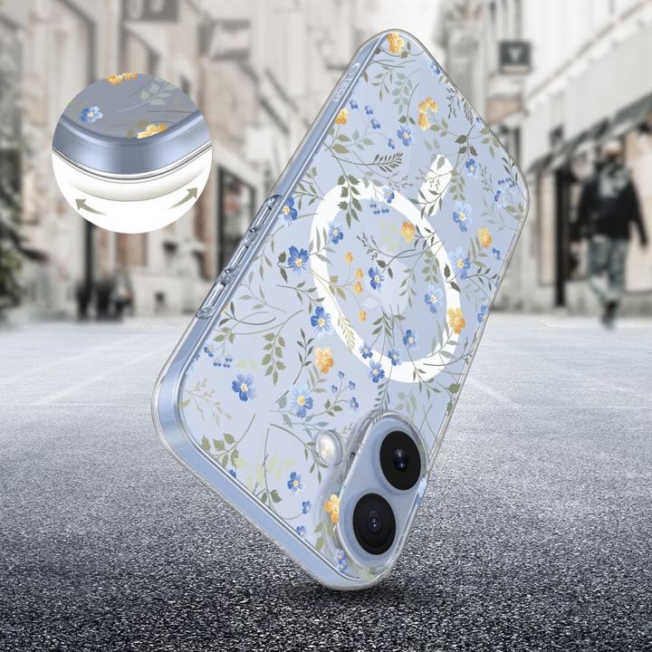 Produktbild Tech-Protect FlexAir MagSafe Case für iPhone 17 – Gänseblümchen mit Blättern (Apple iPhone 17)