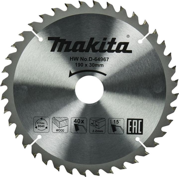 Makita Cutting disc for wood 190x30mm 40T