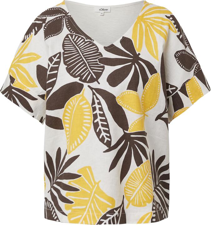 Produktbild S.Oliver T-Shirt T-Shirt im Fabricmix mit Leinenanteil (36)