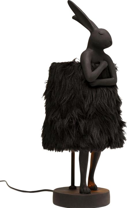 Produktbild Kare Design Tischleuchte Animal Rabbit Fur Schwarz/Gold 50cm (E14)