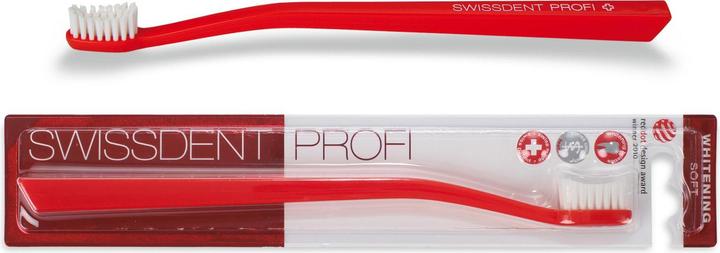 Actual product image Swissdent PROFI Whitening Toothbrush Soft Red (1 pc) (Soft, 1 x)