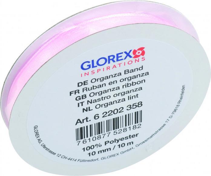 Image du produit Glorex Ruban d'organza 10 mm rose