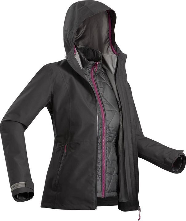 Produktbild Forclaz 3-in-1-Jacke Winterwandern Damen wasserdicht (S)
