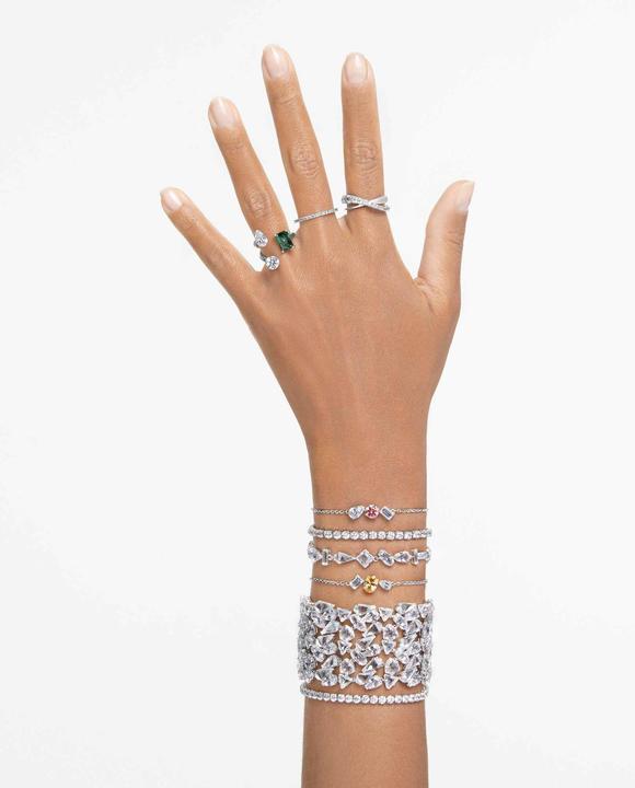 Produktbild Swarovski Matrix Tennis Armband Rundschliff Weiss (16.50 cm, Swarovski Metall)