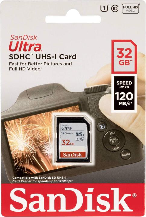 Produktbild SanDisk Ultra (32 GB, SDHC, U1, UHS-I)