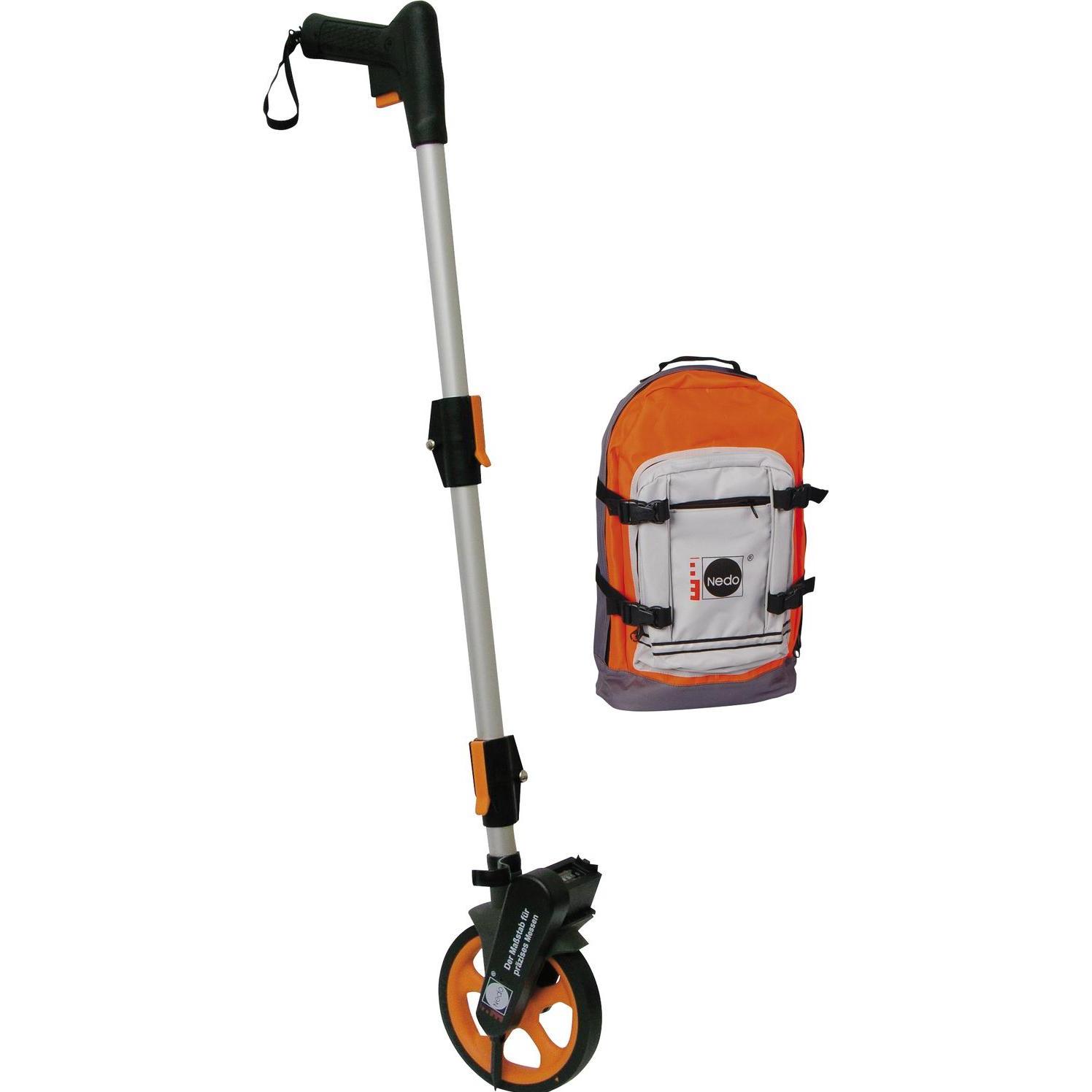 Nedo, Laserentfernungsmesser, Messrad-Set Mini im Trekkingrucksack
