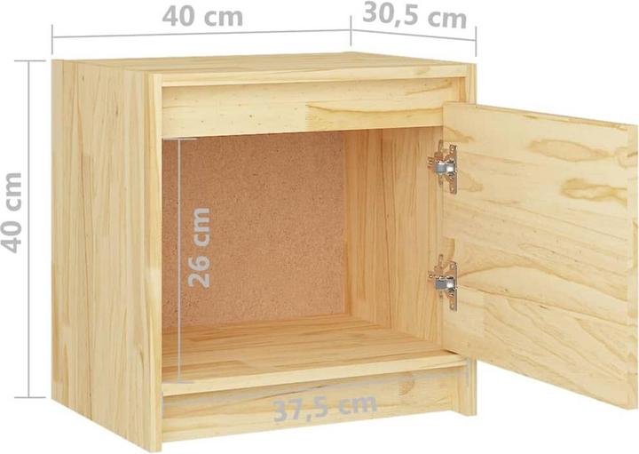 Produktbild vidaXL Nachttisch (30.50 x 30.50 x 40 cm)