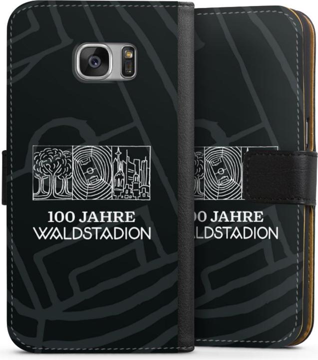 Produktbild DeinDesign Tasche für Samsung Galaxy S7 Handy Flip Case Wallet Cover Handytasche Leder Eintracht Frankfurt (Samsung Galaxy S7)