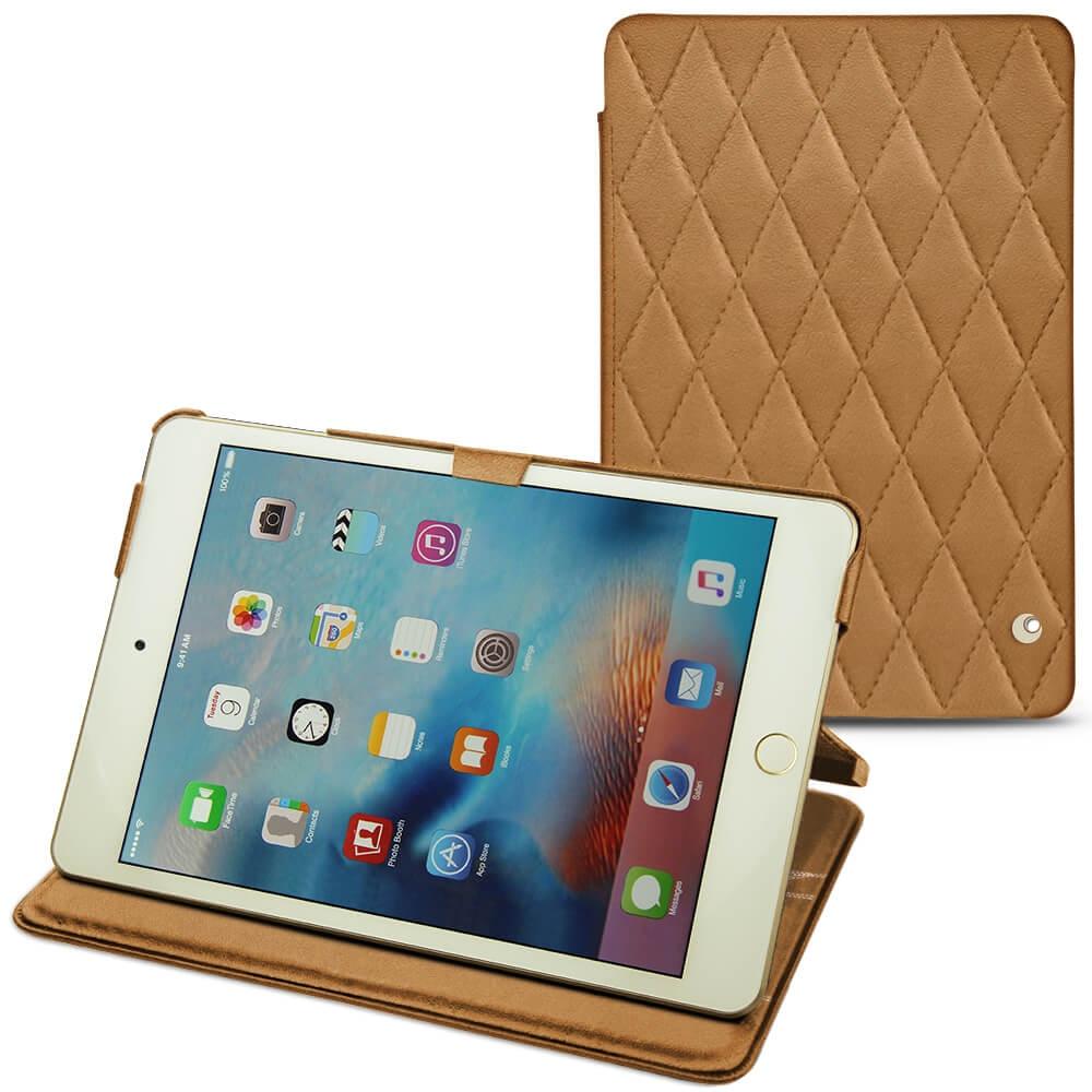 Noreve Lederschutzhülle horizontal (IPad Mini 4), Tablet Hülle, Braun