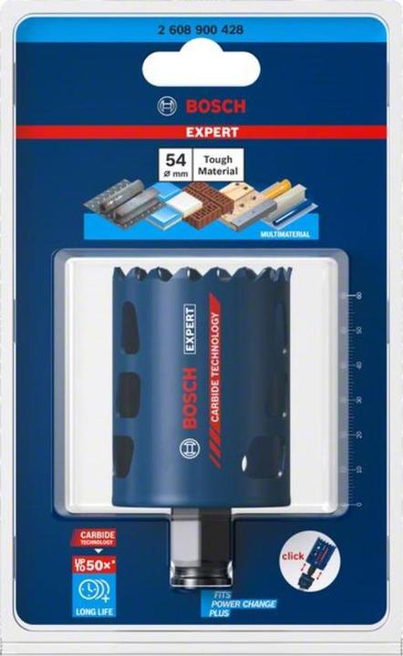 Produktbild Bosch Professional Zubehör EXPERT Tough Material Lochsäge, 54 x 60 mm (54 Millimeter)