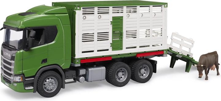 Image du produit Bruder Scania Super 560R Camion de transport d'animaux avec 1 bovin