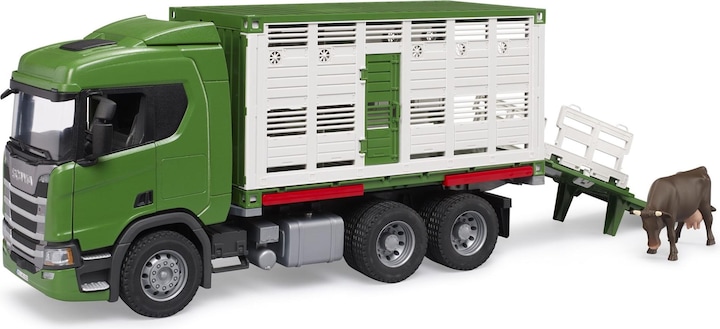 Immagine prodotto Bruder Scania Super 560R camion per il trasporto di animali con 1 mucca