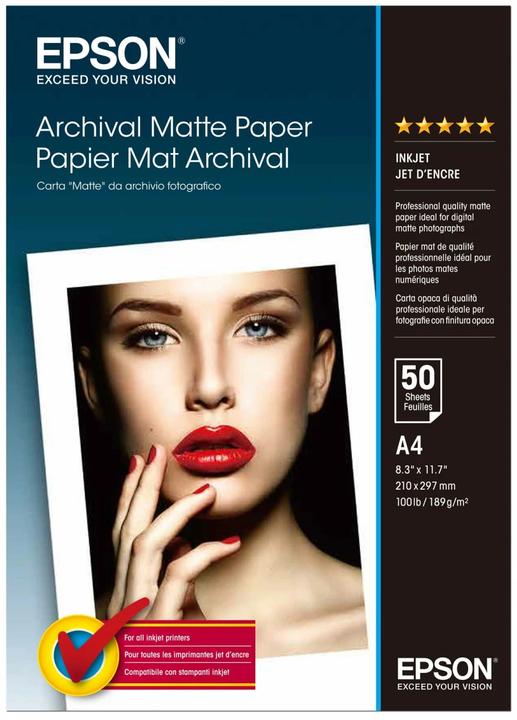 Actual product image Epson Archival matt (189 g/m², A4, 50 pcs.)