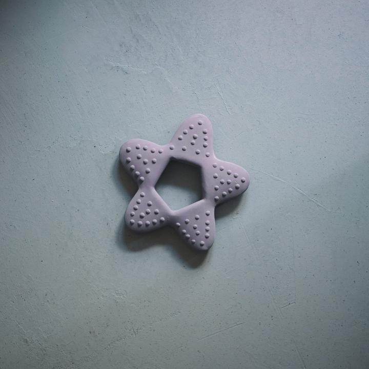 Immagine prodotto Filibabba Anello da dentizione - Gomma naturale a stella - Lavanda chiaro