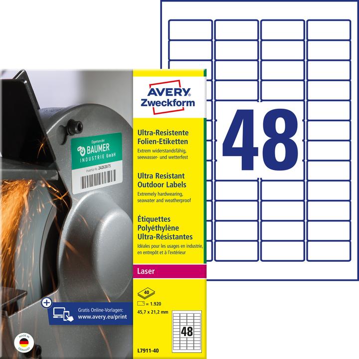 Produktbild Avery Zweckform Ultra-Resistente Etiketten