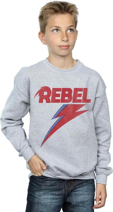 Actual product image David Bowie Boys Distressed Rebel Sweatshirt (116)
