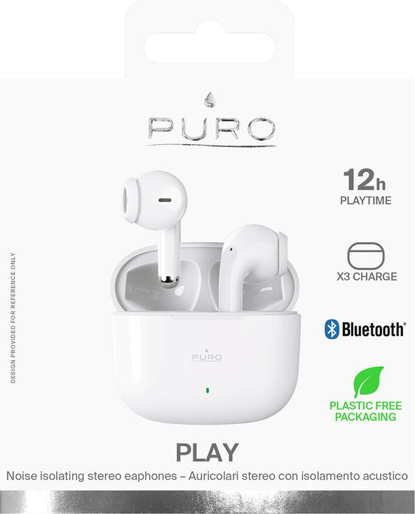Produktbild Puro Spielen Sie Kopfhörer 5.0 (BTIPHF15WHI) (keine Geräuschunterdrückung, 5 h, Kabellos)