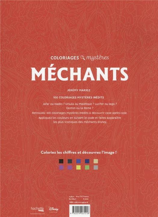 Immagine prodotto Disney méchants : coloriages mystères (Francese, Collettività, 2024)