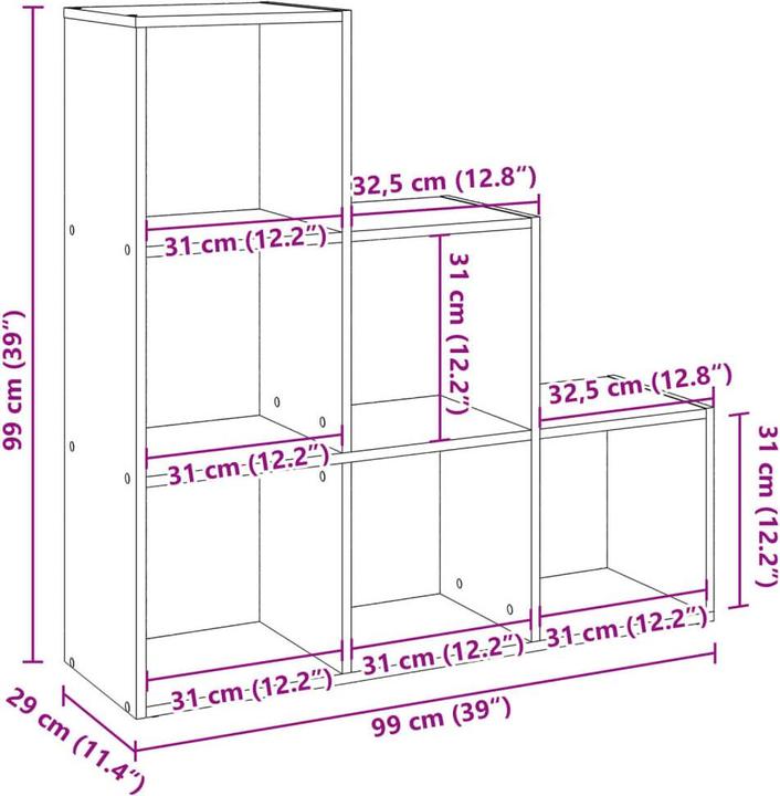 Produktbild vidaXL Raumteiler (99 x 29 x 99 cm)