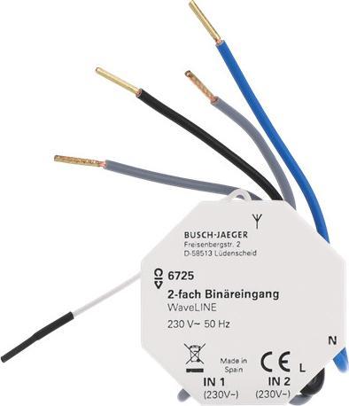 Actual product image Busch-Jaeger Binary input Wavel-LINE 6725 (Dimming actuator, Switch actuator)