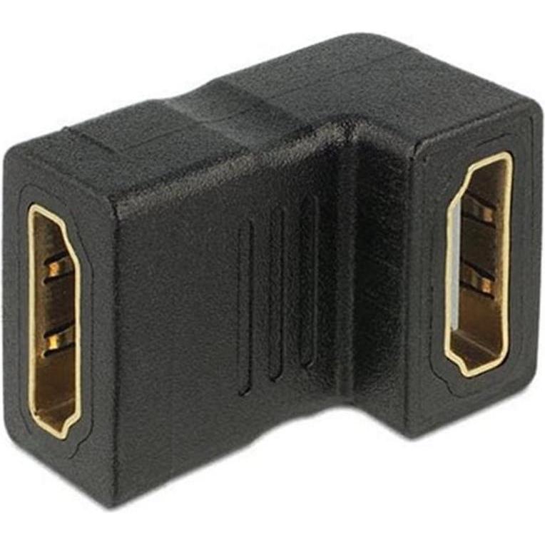 Delock Adattatore video/audio (HDMI, 6 cm), Adattatore dati + video, Nero