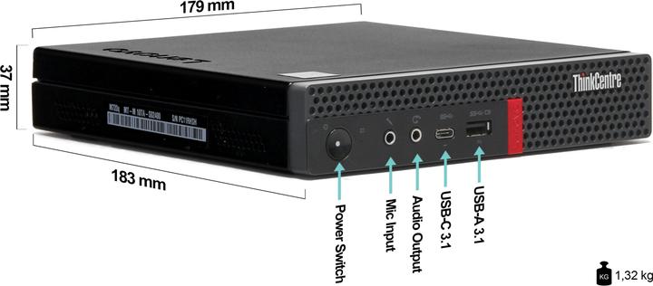 Immagine prodotto Lenovo ThinkCentre M720q Mini PC Dapeng i5 (8 GB, 1000 GB, A / Come nuovo)