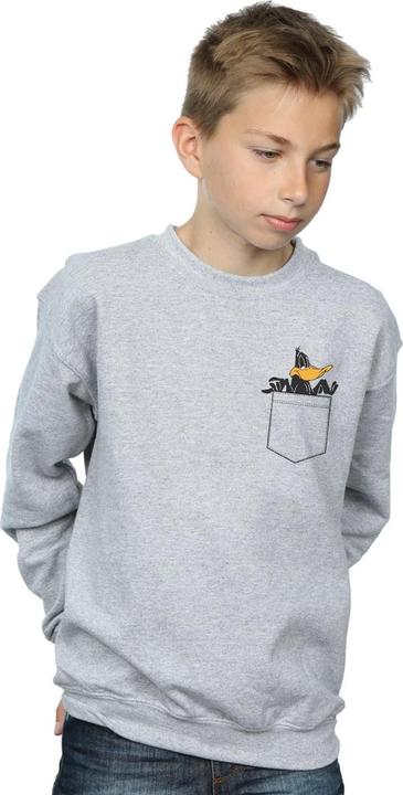 Produktbild Looney Tunes Daffy Duck Faux Pocket Sweatshirt Jungen (152, 158)