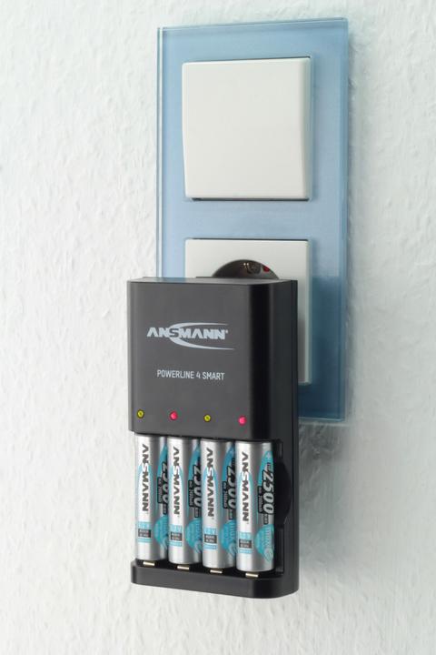 Productafbeelding Ansmann Batterijlader Powerline NiMH/NiCD Mignon AA/Micro AAA (1 Pcs., Oplaadbare batterijen + lader)