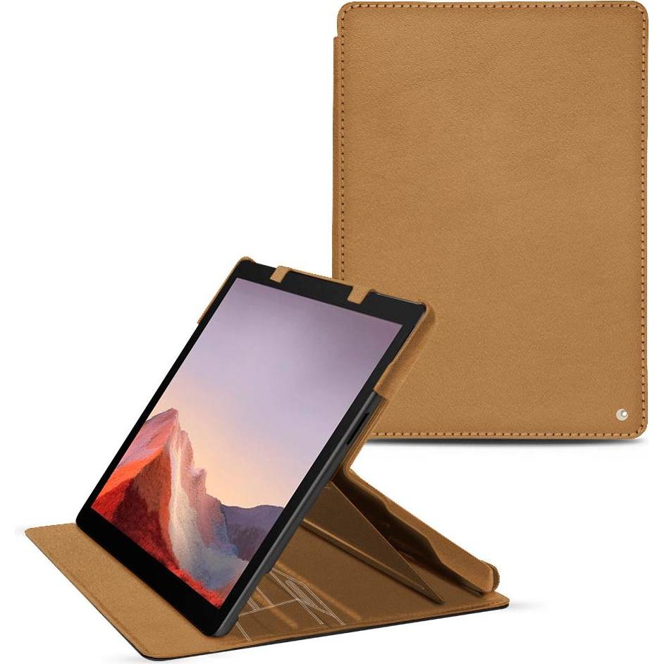 Thumbnail - Noreve Lederschutzhülle vertikal (Microsoft Surface Pro 8), Tablet Hülle, Braun