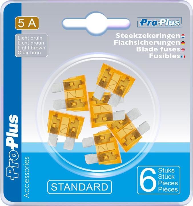 ProPlus Flachsicherungen Standard 5A licht braun 6 Stück im Blister