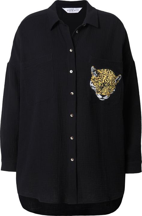 Immagine prodotto Studio Untold Blusa di mussola dal taglio oversize con taschino con dettaglio leopardato (50, 52)