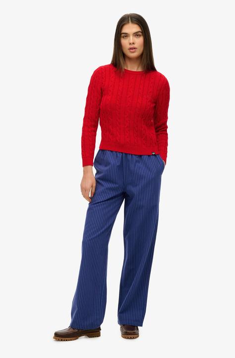 Produktbild Superdry Feinstrickpullover mit Zopfdesign, Rundhalsausschnitt, Damen (XS)