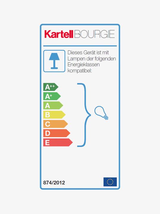 Energie-Label Kartell Tischleuchte Schwarz (240 lm, E27)
