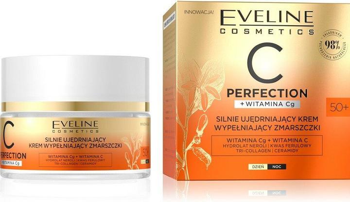 Actual product image Eveline C Perfection Strong Firming Wrinkle Filling Cream 50+ Day & Night (Eye Care Fluid, Day + Night, 50 ml)