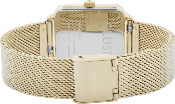 Actual product image Cluse La Tétragone Mesh Gold (Analogue wristwatch, 28 mm)