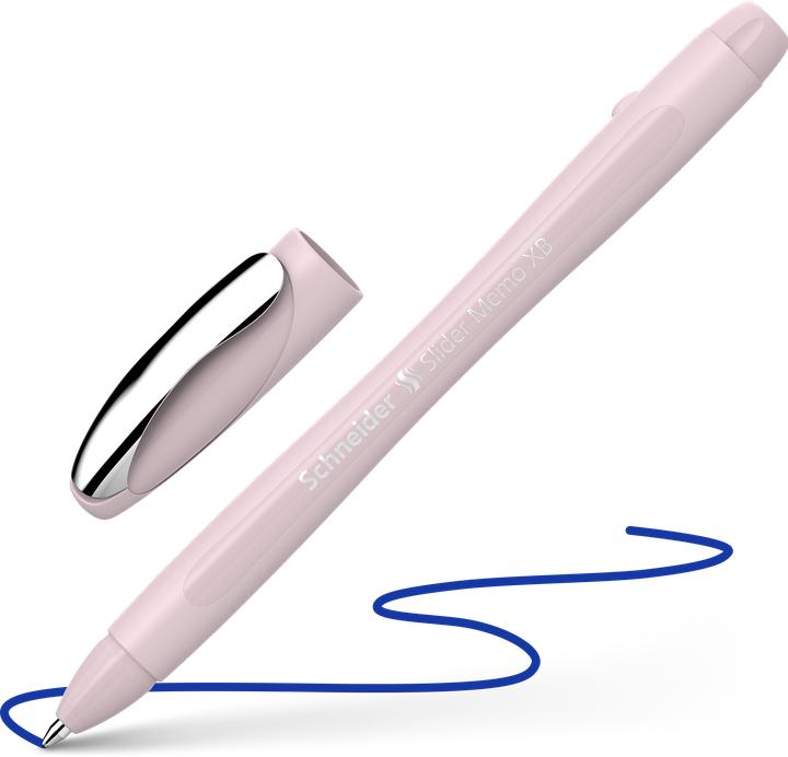 Actual product image Schneider Ballpoint pen Slider Memo XB (Blue, Pearl, Rose, 1x)