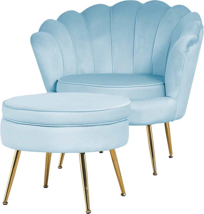 Produktbild SalesFever Sitzpouf silberblau