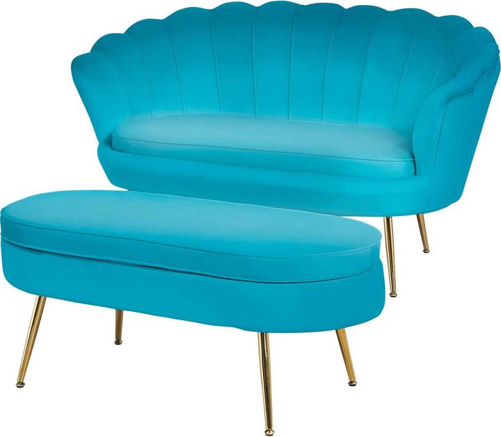 Actual product image SalesFever Seat pouf oval light blue