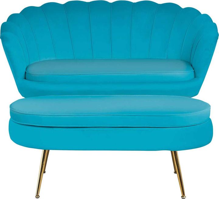 Actual product image SalesFever Seat pouf oval light blue