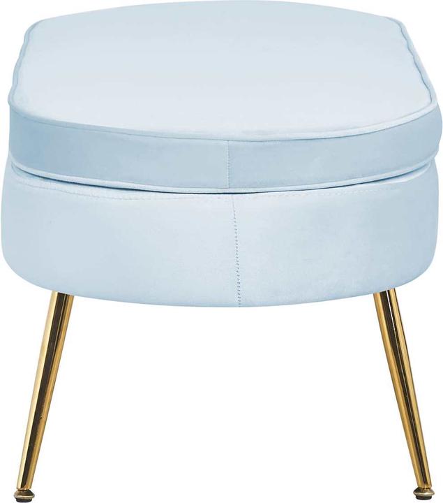 Actual product image SalesFever Seat pouf oval silver blue