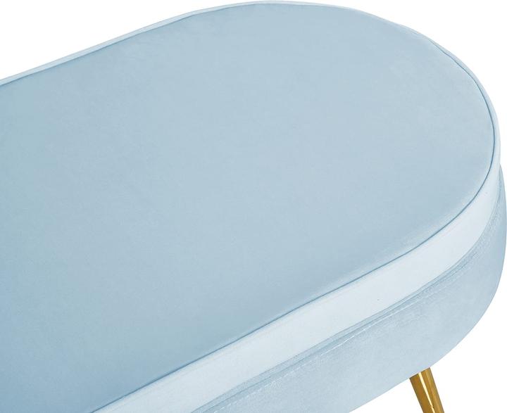 Actual product image SalesFever Seat pouf oval silver blue