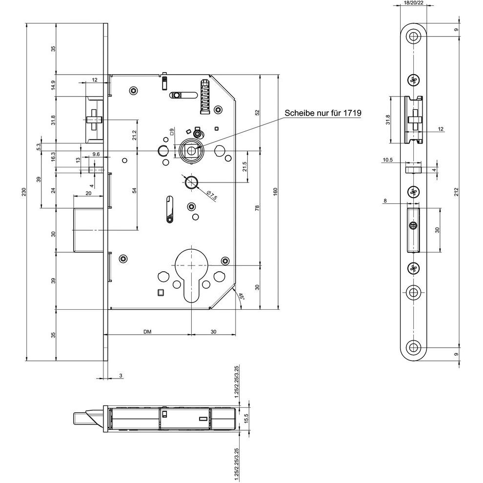 Thumbnail - MSL, Türschloss + Schliesszylinder, Panik-Sicherheits-Einsteckschlösser CASA-Alpha 40101PBa-SV (Einsteckschloss)