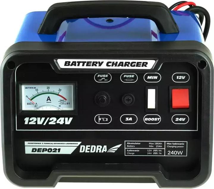 Produktbild Dedra Batterie-Ladegerät 12/24V 25-180Ah (12V, 24V)