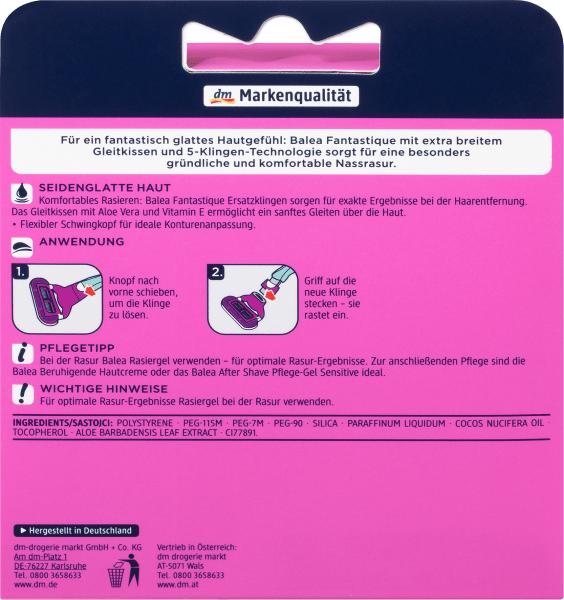 Produktbild dm Balea Fantastique Ersatzklingen (4 x)