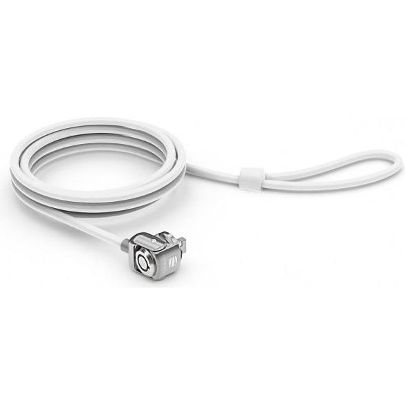 Maclocks Universal Keyed Cable Lock with 3M Plate - White, Notebook Security, Weiss